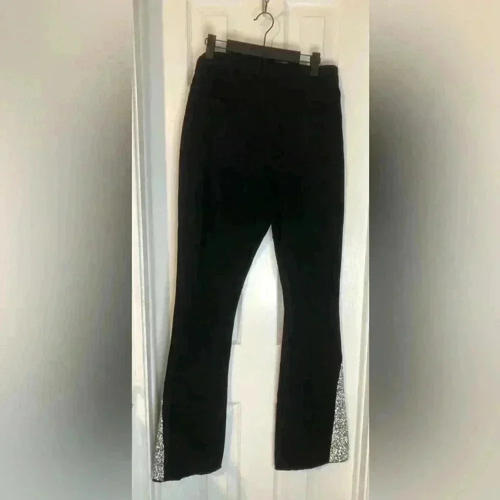 Black Jeans with Silver Large Glitter Detail - Picture 12 of 14